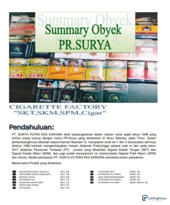 Dijual Pabrik Rokok Aktif — foto 4