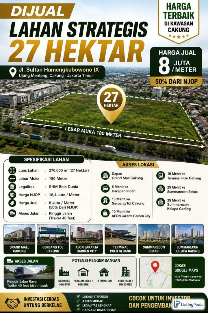 Tanah Cakung Akses Kontainer 40feet — foto 1