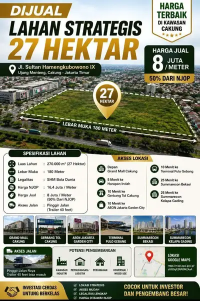 Tanah Cakung Akses Kontainer 40feet