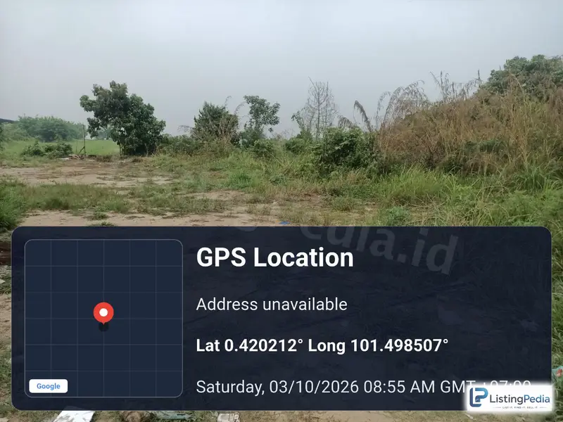 Jual Lahan Kosong di Pinggir Jalan Raya Pasir Putih Pekanbaru Riau — foto 1