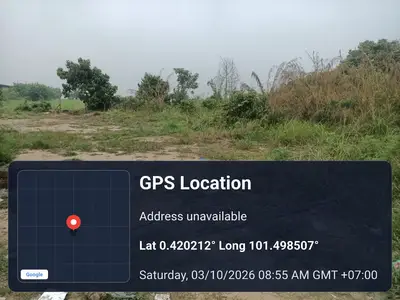 Jual lahan kosong  di pinggir jalan raya pasir putih Pekanbaru Riau
