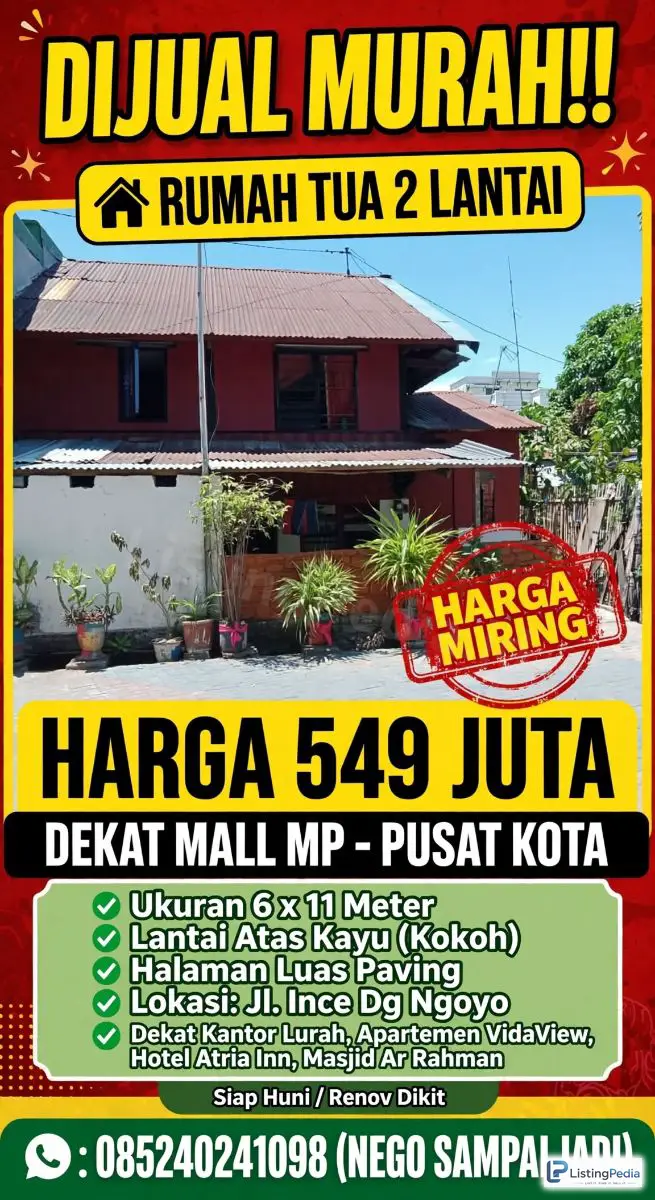 Rumah Tua Dua Lantai Dekat Hotel Atria — foto 1