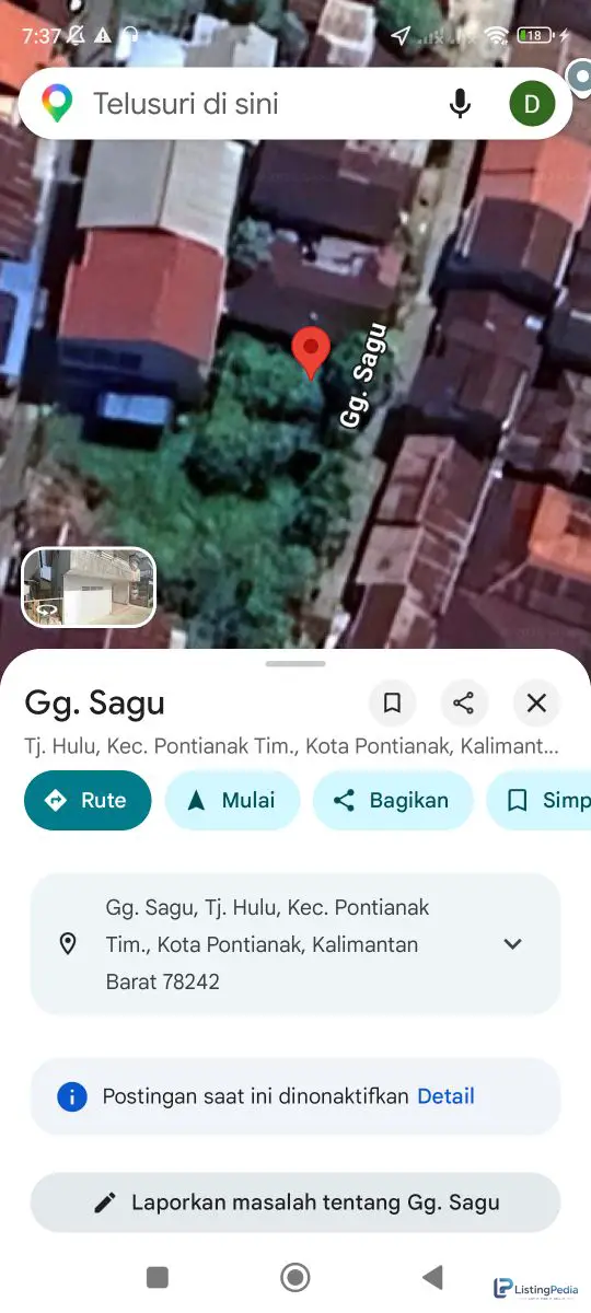 Tanah Siap Bangun Gg. Sagu, Tj. Hulu, Kec. Pontianak Tim. — foto 1