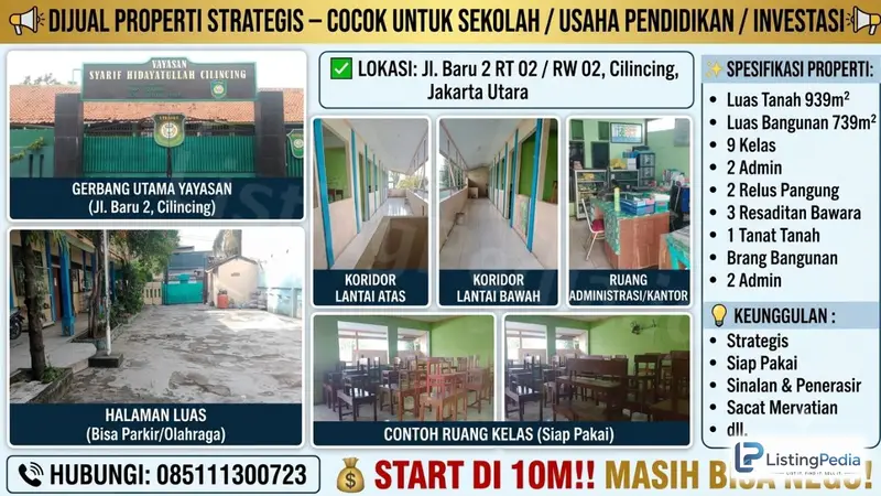 Jual Gedung Sekolah di Daerah Cilincing — foto 2