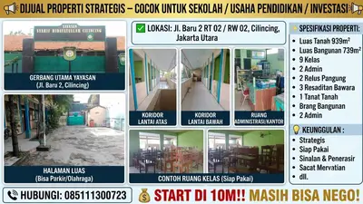 Jual Gedung Sekolah di Daerah Cilincing